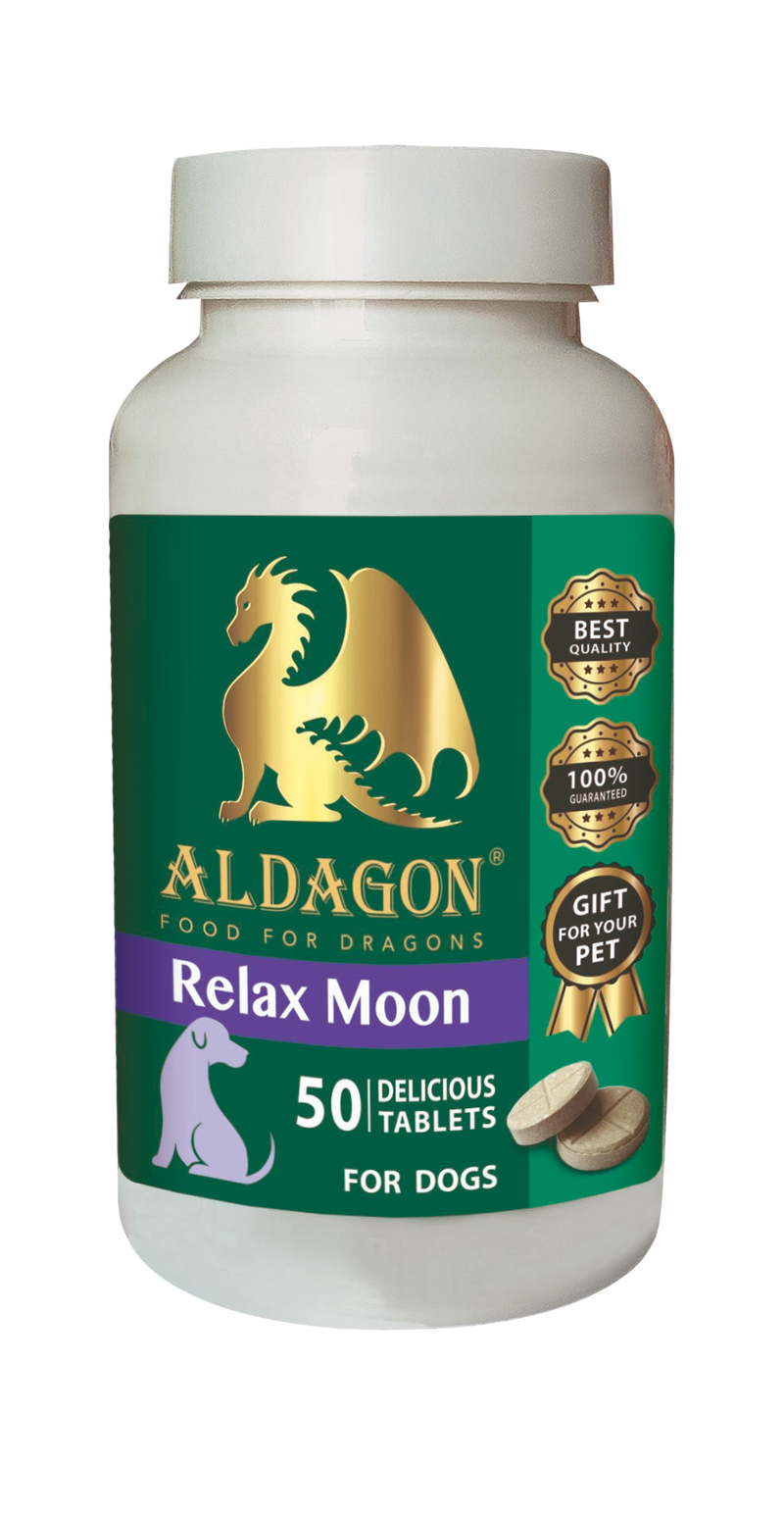 Relax Moon - Calming Support Supplement for Dogs, 50 Tablets