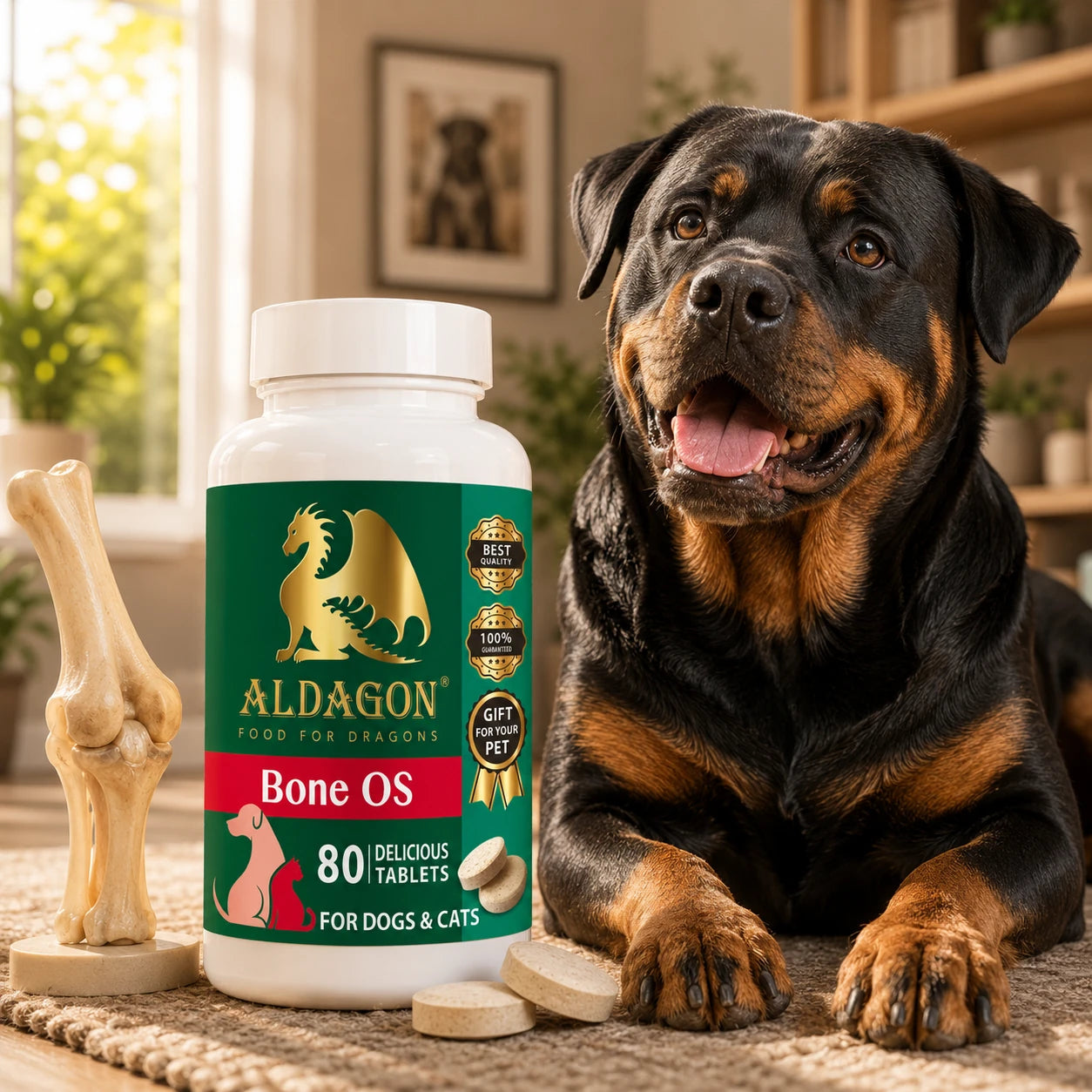 Bone OS — Joint Support Supplement for Dogs, 80 Tablets