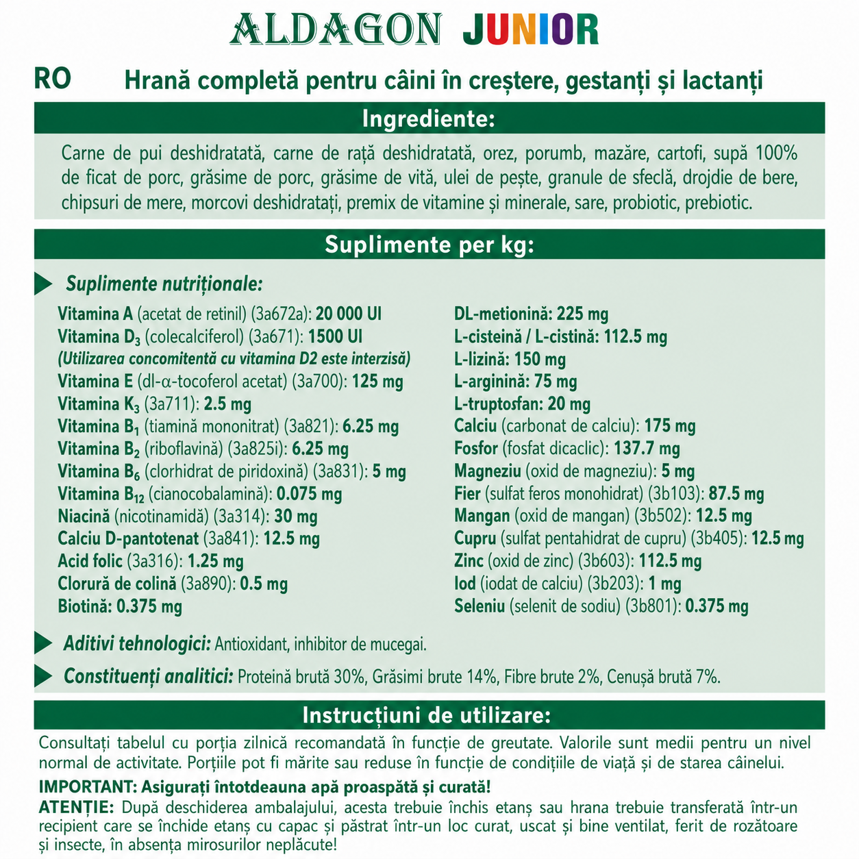 Aldagon Junior — Complete Food for Growing Dogs